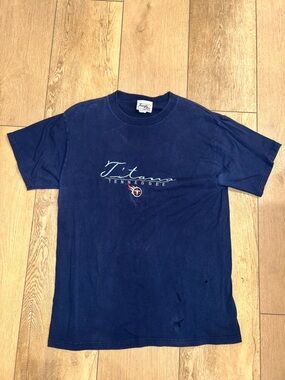 Vintage Team One Tennessee Titans Short Sleeve Shirt Mens Large NFL Made In USA